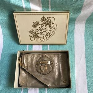Rare Juicy Couture Leather Metallic Clutch